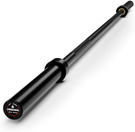 LIONSCOOL Premium 4ft/4.9ft/6ft Barbell for Strength Training and Olympic Weightlifting, 2 Inch Bar for Squats, Curls, Deadlifts, Presses, Hip Thrusts, 350LBS/500LBS/700LBS Weight Capacity Available
