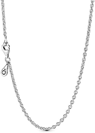 Pandora Cable Chain Necklace- Classic Chain Necklace with Lobster Clasp - Great Gift for Women - Sterling Silver Adjustable Necklace - 23.6"