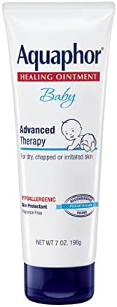 Aquaphor Baby Healing Ointment Advanced Therapy Skin Protectant, Dry Skin and Diaper Rash Ointment, 7 Oz Tube