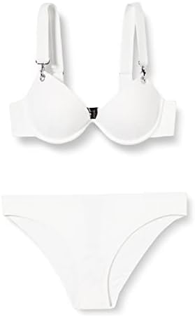 Emporio Armani Women's Standard Dot Foil Lycra Sculpture Bra and Brief Bikini