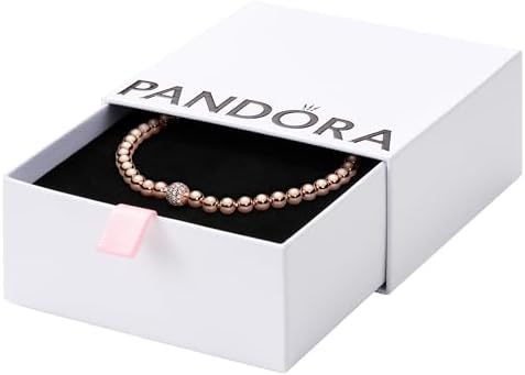 Pandora Beads & Pavé Bracelet - Bracelet for Women - Features - Gift for Her, With Gift Box