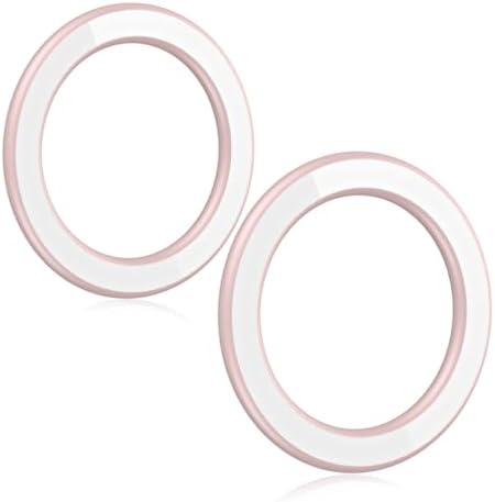 Magnetic Ring Holder for iPhone 14 13 12 Magnet Wall Mobile Phone Holder Magnetic Car Phone Stand for magsafe case (Pink-White 2 pcs)