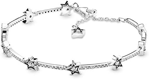 Pandora Celestial Stars Bracelet - Sterling Silver & Cubic Zirconia Bracelet for Women - Gift for Her - 7.9"