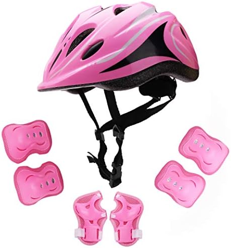 HENXING Kids Helmet Knee Elbow Pads Wrist Guard Sport Protective Gear Adjustable Scooter Skateboard Roller Bike Skate Cycling Safety Set for Boy Girl 4-12 Years