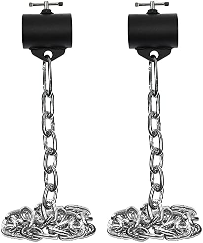 Logest Weight Lifting Chains with Collars - 1 Pair Available in 15LB 25LB 35LB 45LB Steel Workout Chains - Fitness Equipment for Deadlifts Bench Presses and More Targets Back Legs Core Weight Chains