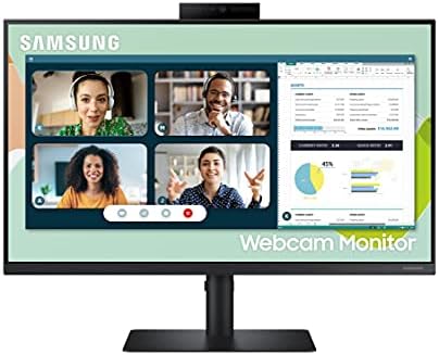 Samsung S40VA Series 24-Inch Computer Monitor, HDMI Monitor, 75Hz Monitor, IPS Monitor, Built-in Webcam, Built-in Speaker & Mic, FreeSync Premium (LS24A400VENXZA)