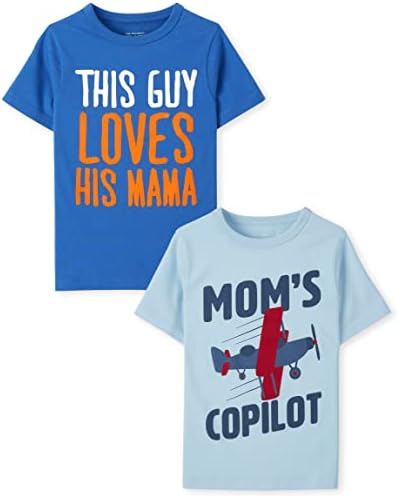 The Children's Place baby boys Short Sleeve Graphic T Shirt 2 Pack