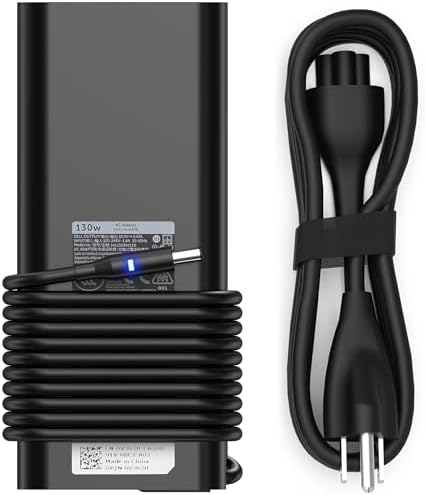 Replacement Dell 130W AC Adapter Laptop Charger for Dell XPS 15 7590 9530 9550 9560 9570 Precision 5510 5520 5530 5540 M3800 M2800 P/N 0V363H HA130PM130 DA130PM130 06TTY6 0RN7NW Power Supply Cord