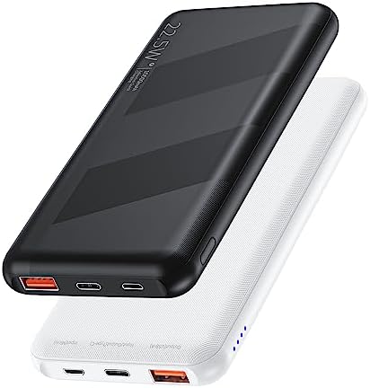 MOSKIZ Portable Phone Charger, 2 Pack 10000mAh Power Bank Fast Charging USB C 20W, Battery Pack for iPhone, Android Cell Phone, Tablet, Lightweight Slim Portable Charger for Camping, Hiking, Travel