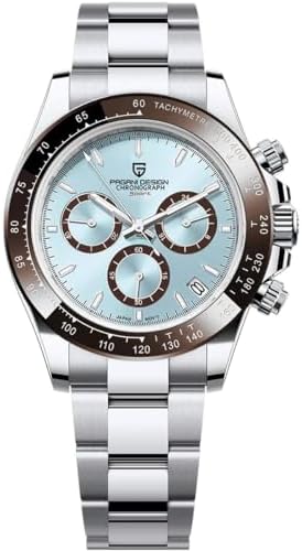 LACZ DENTON Pagani Design PD1644 Quartz Watches Mens Stainless Steel Men Chronograph Waterproof 100M Men Sports Clock Men Fashion Gift Business Casual Men Wristwatches…