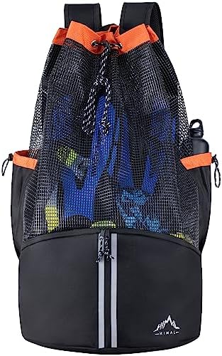 GoHimal Scuba Diving Bag, XL Mesh Backpack for Scuba Diving and Snorkeling Gear & Equipment, Holds Mask, Fins, Snorkel