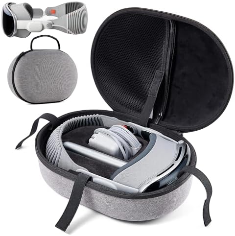 FantasDeck Hard Carrying Case for Apple Vision Pro Accessories, Portable Travel Protective Shell Storage Pounch Bag with Strap for Vision Pro VR Headset