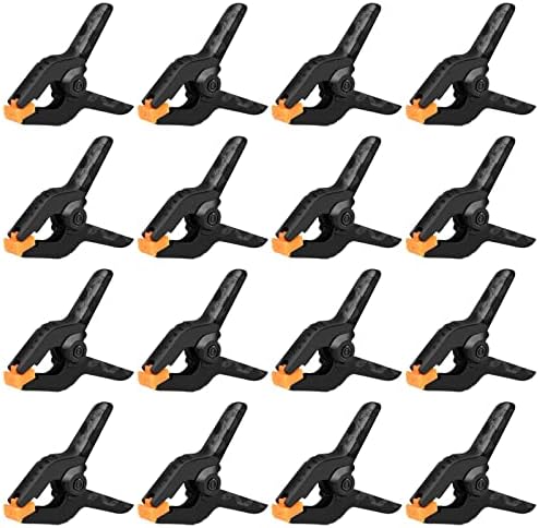 16 Pack Spring Clamps - 3.5 Inch Small Clamps for Backdrop Stand, Heavy Duty Clamps, Plastic Clips for Crafts and Backdrop Clips Clamps - Backdrop Clamps for Crafts, Woodworking, Photography, Outdoor