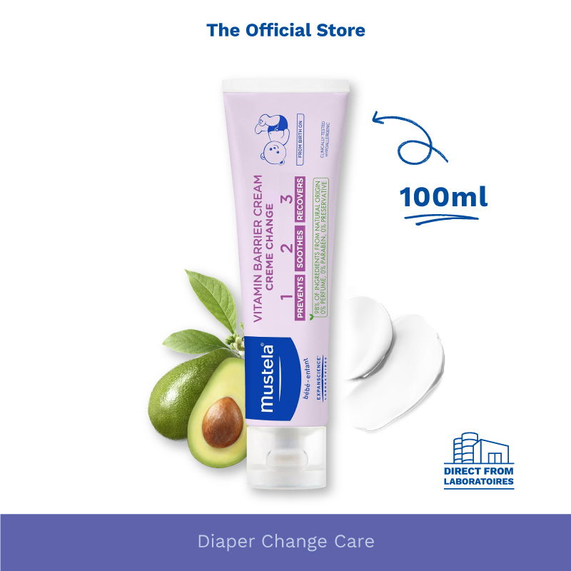 Mustela Vitamin Barrier Cream 123 for Diaper Rash 100ml [Diaper Change Care] (exp 10/2026)