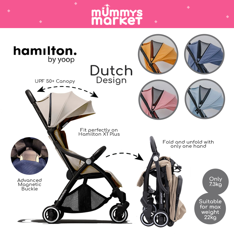 Hamilton X1 Plus Stroller Colour Pack (Including Canopy + Seat with magnetic buckle) - NOT STROLLER!