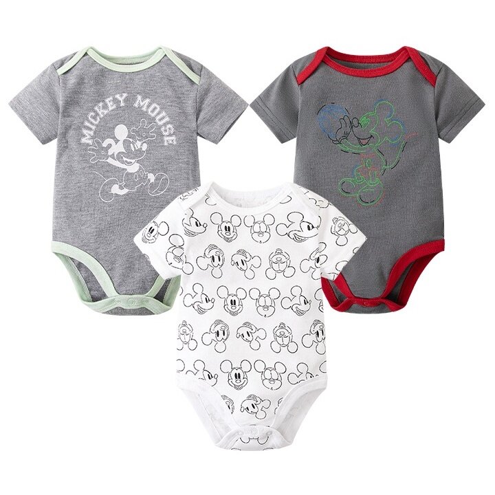 Disney Baby Boys Bodysuits - Mickey Mouse Newborn Baby Clotehs 0-12M