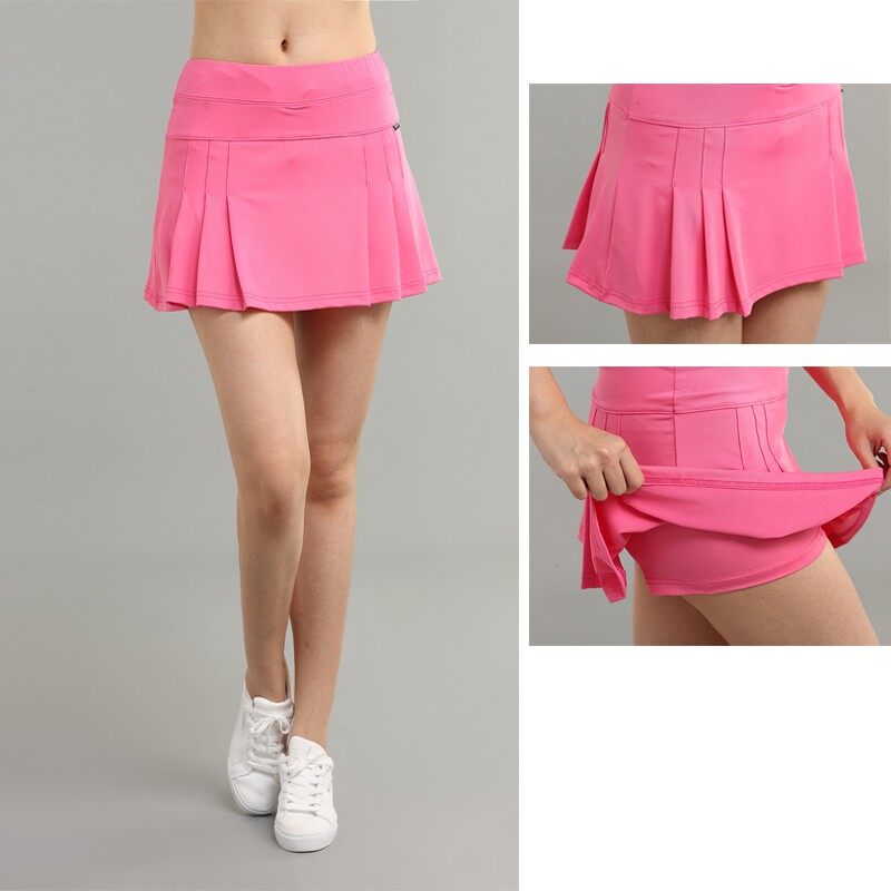 Women's Pleated Tennis Golf Skirt with Shorts panty Lightweight Breathable Sports Skorts with Pocket