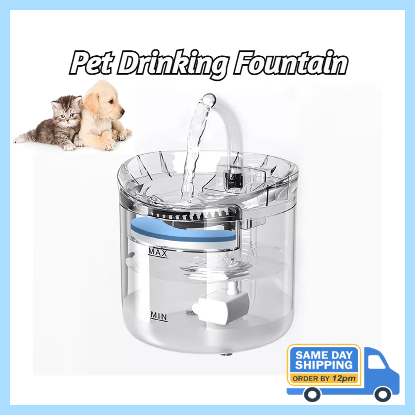 ✅[SG] Pet Drinking Water Fountain/ Automatic Pet Drinking Feeder/ Electric Pet Drinking Dispenser With Carbon Filter/  Dog & Cat Water Feeder