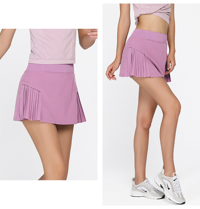 SUPERFLOWER 2 in 1 Women's Running Tennis Golf Sports Mini Skirts with Shorts inside Athletic Pleated Skirts for Women