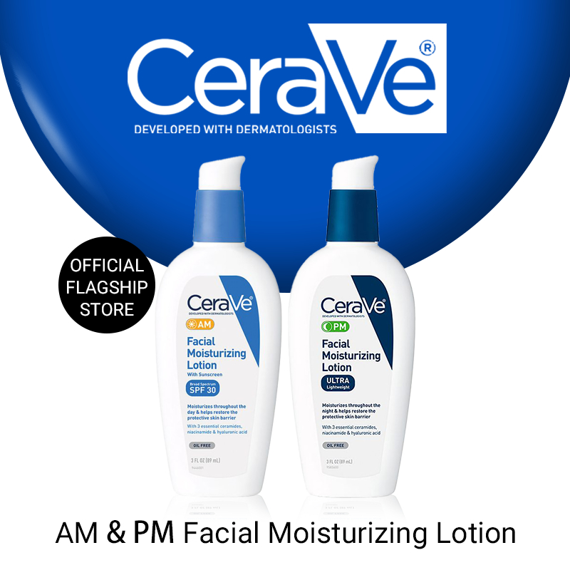 CeraVe AM/PM Facial Moisturizing Lotion Day And Night Whitening  Sunblock Face Body Moisturizer Cream