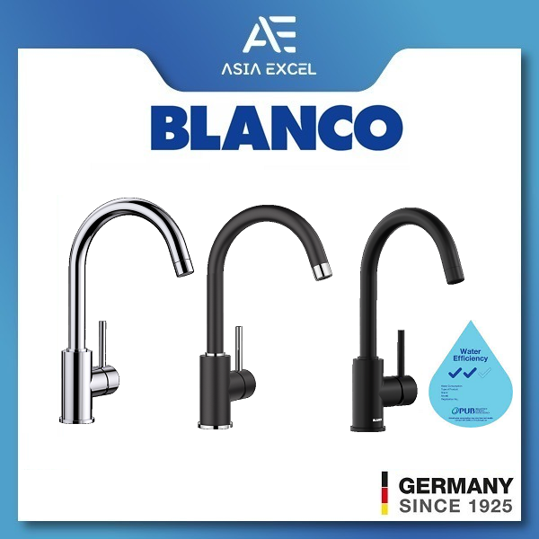 BLANCO MIDA CHROME/BLACK/MATT BLACK SINGLE LEVER KITCHEN SINK MIXER