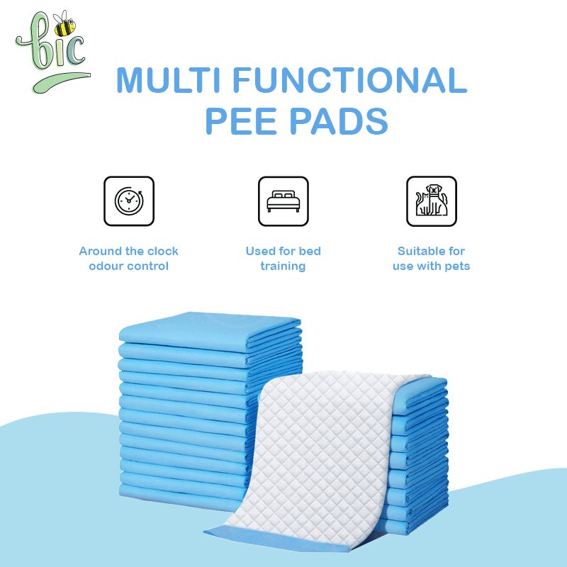 BIC ABSORBENT Pet Training Pads Disposable Pee Pad Diaper for Dogs, Cats, Rabbits, Birds & Small Animals