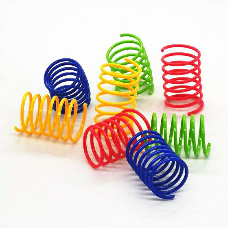 Cat toy plastic spring