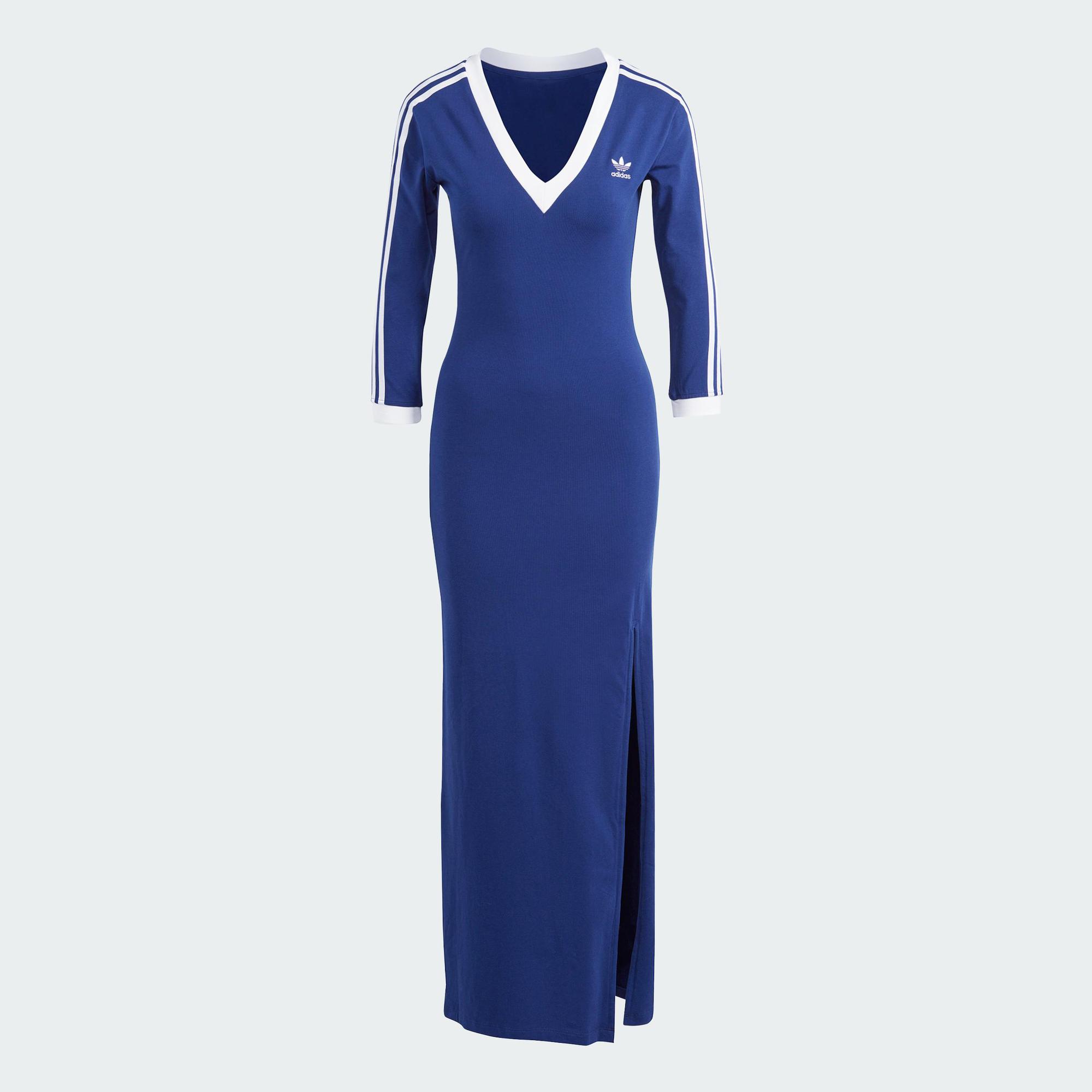 adidas Lifestyle Adicolor Classics 3-Stripes Maxi Dress Women Blue IP2987