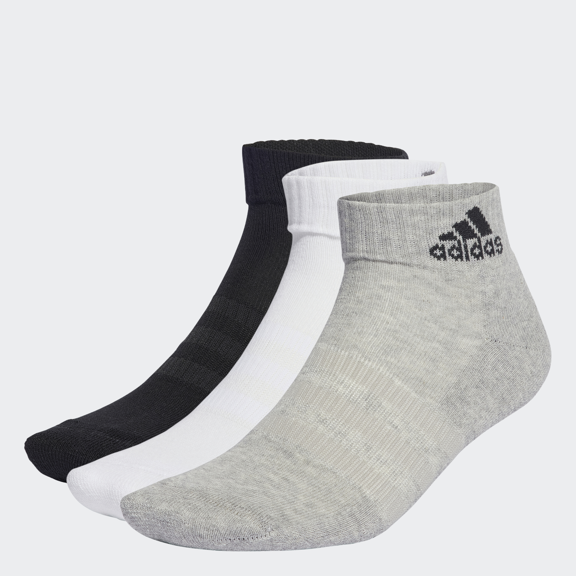 adidas Lifestyle Cushioned Sportswear Ankle Socks 3 Pairs Unisex Grey IA3948
