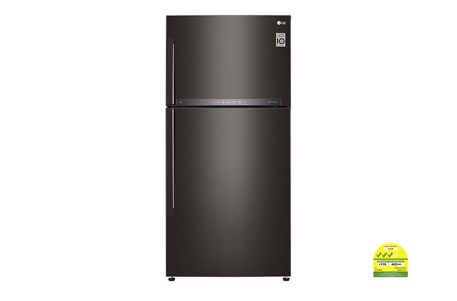 [bulky]LG GT-M5967BL 592L 2 DOOR FRIDGE COLOUR: BLACK STEEL ENERGY LABEL: 3 TICKS DIMENSION: W860xH1840xD730MM 2 YEARS WARRANTY BY LG